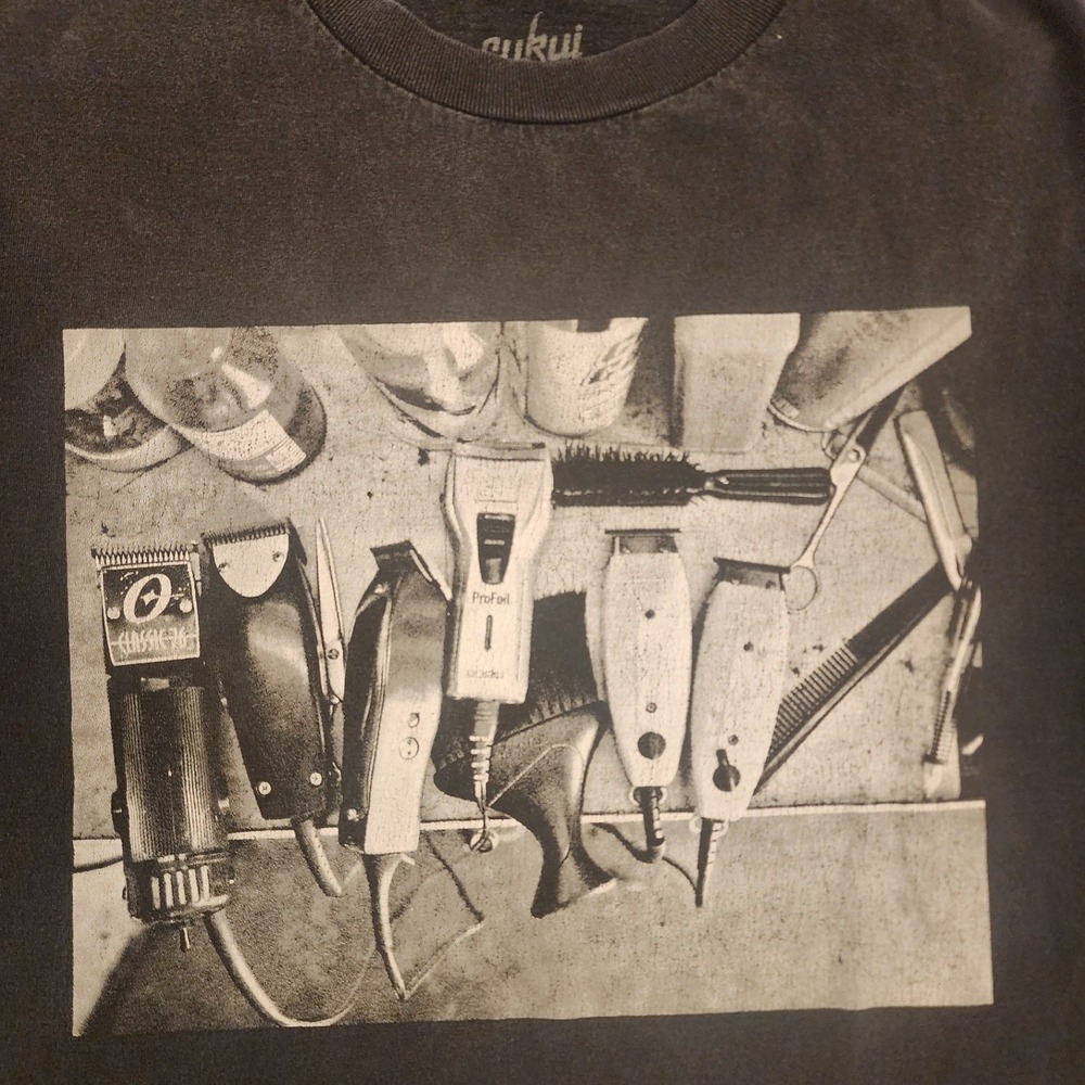💈Cukui x Jeo Docuyanan Barber Clippers Graphic Tee Black fade M Streetwear Y2K